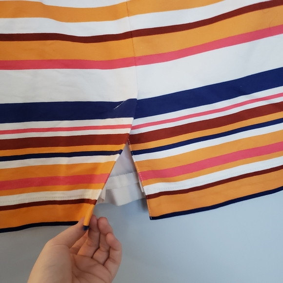 Merona Orange and Blue Striped Skirt Size 12 - Picture 6 of 12